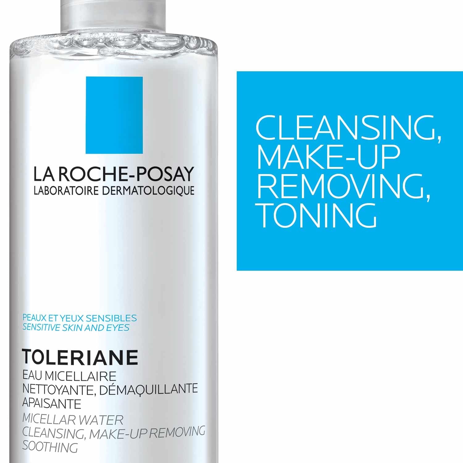 Micellar Cleansing Water for Sensitive Skin, Micellar Water Makeup Remover, Cleanses and Hydrates Skin, Gentle Face Toner, Oil Free