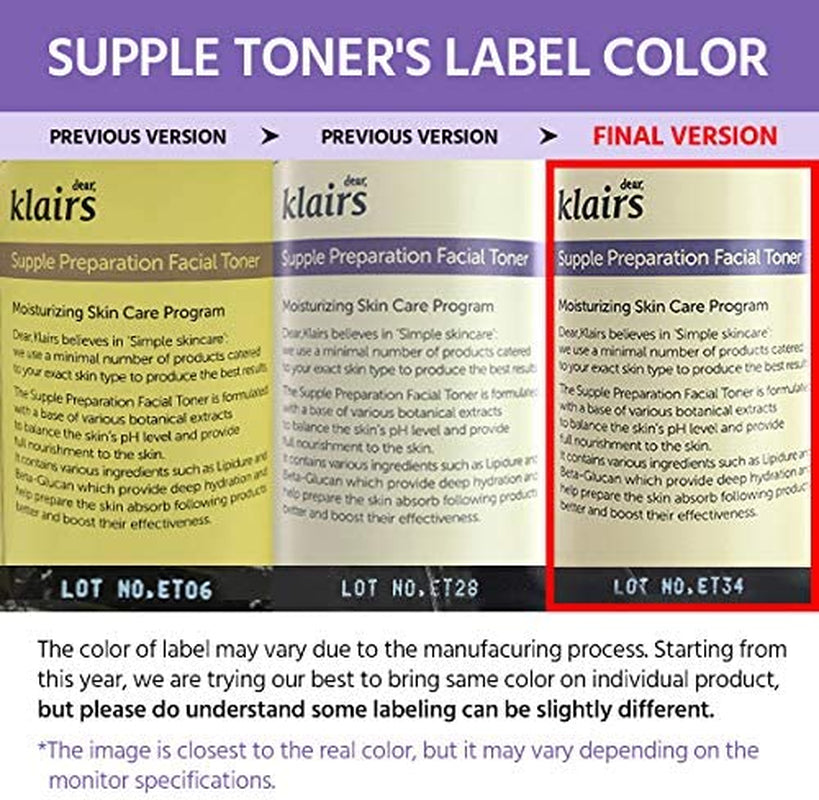Supple Preparation Facial Toner – Korean Daily Hydrating Toner with Lipidure, Hyaluronic Acid & Centella Asiatica, Ph Balancing for Sensitive Dry Skin, Alcohol-Free Vegan, 6.08 Fl Oz