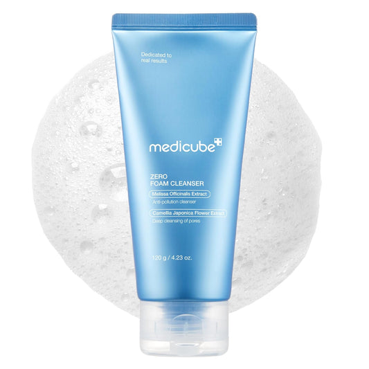 Facial Cleanser Zero Foam Cleanser | Daily Gentle Cleansing Foam for Sensitive Skin | Excess Sebum Control, Hydration, Pore Minimization | Korean Skincare, 4.23 Oz